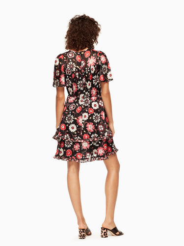 casa flora flutter sleeve dress