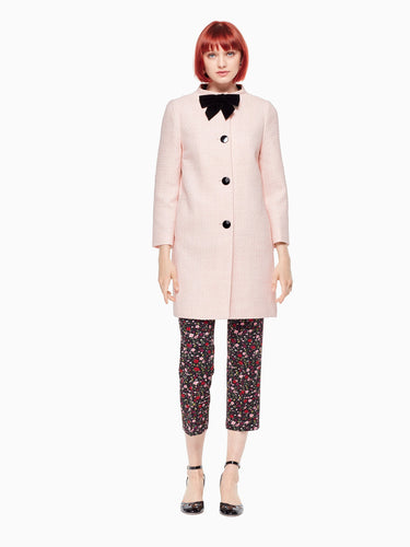 bow tweed coat
