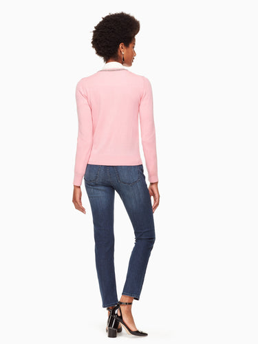 bow embellished cardigan