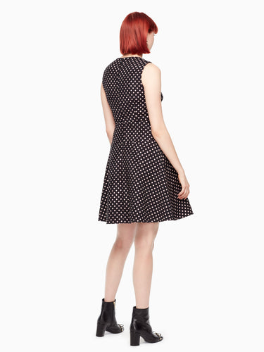 diamond jacquard a-line dress