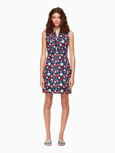 daisy jacquard sheath dress