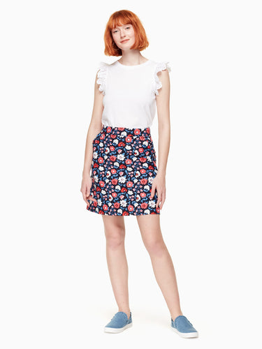 daisy jacquard a-line skirt