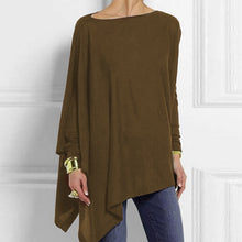 Load image into Gallery viewer, Cotton Irregular Womens Tops And Blouses Casual O Neck Long Sleeve Top Female Tunic 2020 Spring Plus Size Blouse Women Plus Size