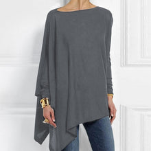 Load image into Gallery viewer, Cotton Irregular Womens Tops And Blouses Casual O Neck Long Sleeve Top Female Tunic 2020 Spring Plus Size Blouse Women Plus Size