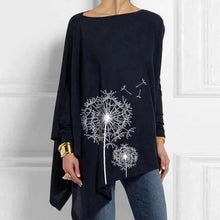 Load image into Gallery viewer, Cotton Irregular Womens Tops And Blouses Casual O Neck Long Sleeve Top Female Tunic 2020 Spring Plus Size Blouse Women Plus Size