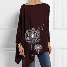 Load image into Gallery viewer, Cotton Irregular Womens Tops And Blouses Casual O Neck Long Sleeve Top Female Tunic 2020 Spring Plus Size Blouse Women Plus Size