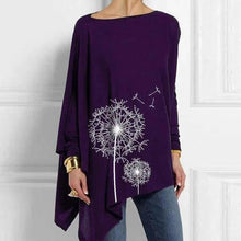 Load image into Gallery viewer, Cotton Irregular Womens Tops And Blouses Casual O Neck Long Sleeve Top Female Tunic 2020 Spring Plus Size Blouse Women Plus Size