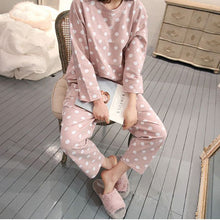 Load image into Gallery viewer, Womens Pajamas Sets Round Neck Cartoon Spring Printed Totoro Kawaii Cartoon Sleepwear Nighty Female Casual Autumn Winter Pajamas