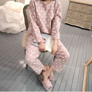 Womens Pajamas Sets Round Neck Cartoon Spring Printed Totoro Kawaii Cartoon Sleepwear Nighty Female Casual Autumn Winter Pajamas