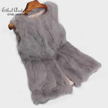 Load image into Gallery viewer, Fur Vest Women Rabbit Fur Vest Real Fur Coats For Women Fur Vest Gilet Woman Coat Outwear gilet chalecos mujer lapin sans manche