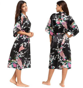 Silk Kimono Robe Bathrobe Women Satin Robe Silk Robes Night Sexy Robes Night Grow For Bridesmaid Summer Plus SizeS-XXXL 010412