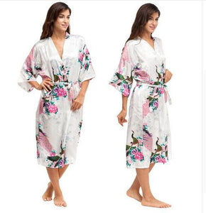 Silk Kimono Robe Bathrobe Women Satin Robe Silk Robes Night Sexy Robes Night Grow For Bridesmaid Summer Plus SizeS-XXXL 010412