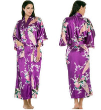 Load image into Gallery viewer, Silk Kimono Robe Bathrobe Women Satin Robe Silk Robes Night Sexy Robes Night Grow For Bridesmaid Summer Plus SizeS-XXXL 010412