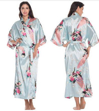 Load image into Gallery viewer, Silk Kimono Robe Bathrobe Women Satin Robe Silk Robes Night Sexy Robes Night Grow For Bridesmaid Summer Plus SizeS-XXXL 010412