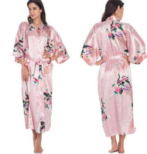 Load image into Gallery viewer, Silk Kimono Robe Bathrobe Women Satin Robe Silk Robes Night Sexy Robes Night Grow For Bridesmaid Summer Plus SizeS-XXXL 010412