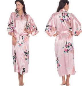 Silk Kimono Robe Bathrobe Women Satin Robe Silk Robes Night Sexy Robes Night Grow For Bridesmaid Summer Plus SizeS-XXXL 010412