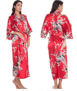 Silk Kimono Robe Bathrobe Women Satin Robe Silk Robes Night Sexy Robes Night Grow For Bridesmaid Summer Plus SizeS-XXXL 010412