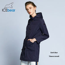 Load image into Gallery viewer, ICEbear 2019  New Arrival Autumn Trench Coat Solid Color Woman Fashion Slim Coats O-Neck Collar Autumn Trench Coat B17G123D