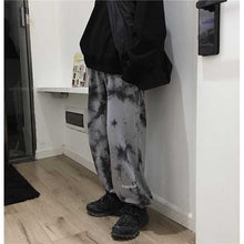 画像をギャラリービューアに読み込む, NiceMix Elastic Waistband Loose Harem Embroidery Tie Dye Contrast Jogger Pant Women Man Streetwear Korean Harajuku Punk Hip Hop