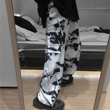 画像をギャラリービューアに読み込む, NiceMix Elastic Waistband Loose Harem Embroidery Tie Dye Contrast Jogger Pant Women Man Streetwear Korean Harajuku Punk Hip Hop