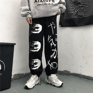 NiceMix Elastic Waistband Loose Harem Embroidery Tie Dye Contrast Jogger Pant Women Man Streetwear Korean Harajuku Punk Hip Hop