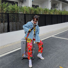 画像をギャラリービューアに読み込む, NiceMix Elastic Waistband Loose Harem Embroidery Tie Dye Contrast Jogger Pant Women Man Streetwear Korean Harajuku Punk Hip Hop