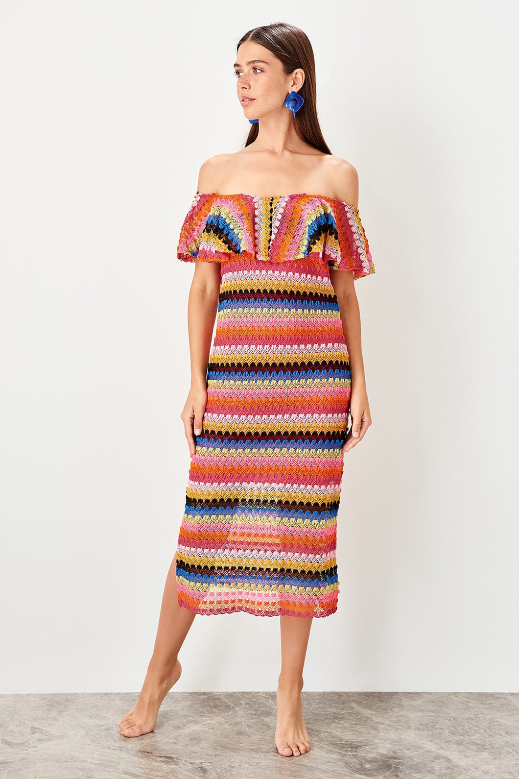 Trendyol Sweater Beach Dress TBESS19EL0473