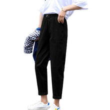 画像をギャラリービューアに読み込む, Beige High waist Casual Pants Women loose Spring Autumn 2019 New Women&#39;s Korean slim Harem pants Plus Size Nine pants 3XL F279