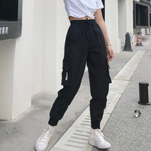 Load image into Gallery viewer, Hot Big Pockets Cargo pants women High Waist Loose Streetwear pants Baggy Tactical Trouser hip hop high quality joggers pants