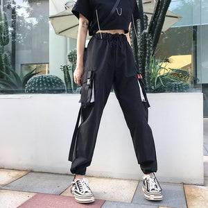 Hot Big Pockets Cargo pants women High Waist Loose Streetwear pants Baggy Tactical Trouser hip hop high quality joggers pants