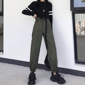 Hot Big Pockets Cargo pants women High Waist Loose Streetwear pants Baggy Tactical Trouser hip hop high quality joggers pants