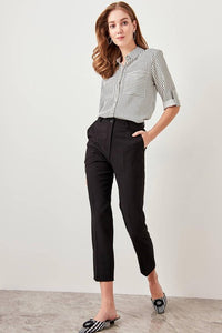 Trendyol Pomegranate Flower Basic Casual Trouser Ankle Pencil Slim Fit Pants TWOSS19ST0038