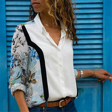 Load image into Gallery viewer, Women Blouses 2020 Fashion Long Sleeve Turn Down Collar Office Shirt Leisure Blouse Shirt Casual Tops Plus Size Blusas Femininas