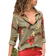 Load image into Gallery viewer, Women Blouses 2020 Fashion Long Sleeve Turn Down Collar Office Shirt Leisure Blouse Shirt Casual Tops Plus Size Blusas Femininas