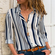 Load image into Gallery viewer, Women Blouses 2020 Fashion Long Sleeve Turn Down Collar Office Shirt Leisure Blouse Shirt Casual Tops Plus Size Blusas Femininas