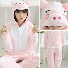 Load image into Gallery viewer, Women Kigurumi Unicorn Pajamas Sets Flannel Cute Animal Pajamas kits Women Winter unicornio Nightie Pyjamas Sleepwear Homewear