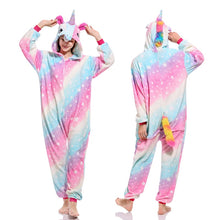 Load image into Gallery viewer, Women Kigurumi Unicorn Pajamas Sets Flannel Cute Animal Pajamas kits Women Winter unicornio Nightie Pyjamas Sleepwear Homewear