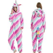 Load image into Gallery viewer, Women Kigurumi Unicorn Pajamas Sets Flannel Cute Animal Pajamas kits Women Winter unicornio Nightie Pyjamas Sleepwear Homewear