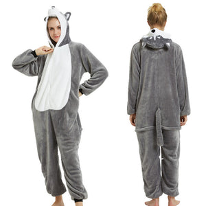 New Winter Women Men Unisex Adult Cute Cartoon Onesie Animal Pajamas unicornio Unicorn Stitch Kigurumi Flannel Nightie Sleepwear