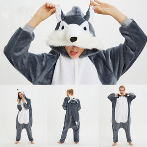 New Winter Women Men Unisex Adult Cute Cartoon Onesie Animal Pajamas unicornio Unicorn Stitch Kigurumi Flannel Nightie Sleepwear