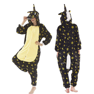 New Winter Women Men Unisex Adult Cute Cartoon Onesie Animal Pajamas unicornio Unicorn Stitch Kigurumi Flannel Nightie Sleepwear