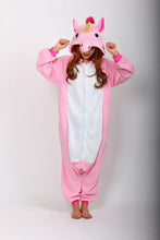 Load image into Gallery viewer, New Winter Women Men Unisex Adult Cute Cartoon Onesie Animal Pajamas unicornio Unicorn Stitch Kigurumi Flannel Nightie Sleepwear