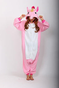 New Winter Women Men Unisex Adult Cute Cartoon Onesie Animal Pajamas unicornio Unicorn Stitch Kigurumi Flannel Nightie Sleepwear