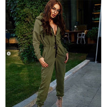 Load image into Gallery viewer, New Fashion Women Sexy Jumpsuit Long Sleeve High Waist Jumpsuit Hoodies Street Wear Drawrsing Jumpsiut Romper Long Trousers