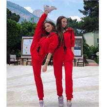 Load image into Gallery viewer, New Fashion Women Sexy Jumpsuit Long Sleeve High Waist Jumpsuit Hoodies Street Wear Drawrsing Jumpsiut Romper Long Trousers