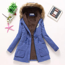 Load image into Gallery viewer, new winter military coats women cotton wadded hooded jacket medium-long casual parka thickness plus size XXXL quilt snow outwear