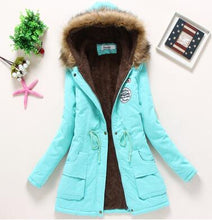 Load image into Gallery viewer, new winter military coats women cotton wadded hooded jacket medium-long casual parka thickness plus size XXXL quilt snow outwear