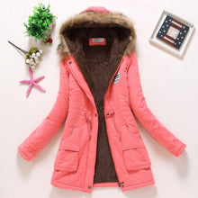 Load image into Gallery viewer, new winter military coats women cotton wadded hooded jacket medium-long casual parka thickness plus size XXXL quilt snow outwear