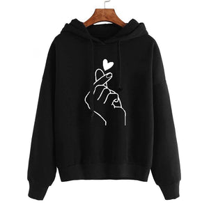 Adisputent 2020 Women Hoodies Casual Planet Print Solid Color Loose Drawstring Sweatshirt Fashion Long Sleeve Hooded Female Tops