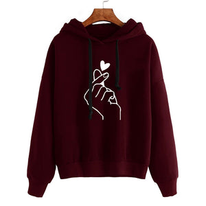 Adisputent 2020 Women Hoodies Casual Planet Print Solid Color Loose Drawstring Sweatshirt Fashion Long Sleeve Hooded Female Tops